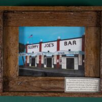 Sloppy Joe’s Bar Artwork in Handcrafted Florida Keys Lobster Trap Wood Frame