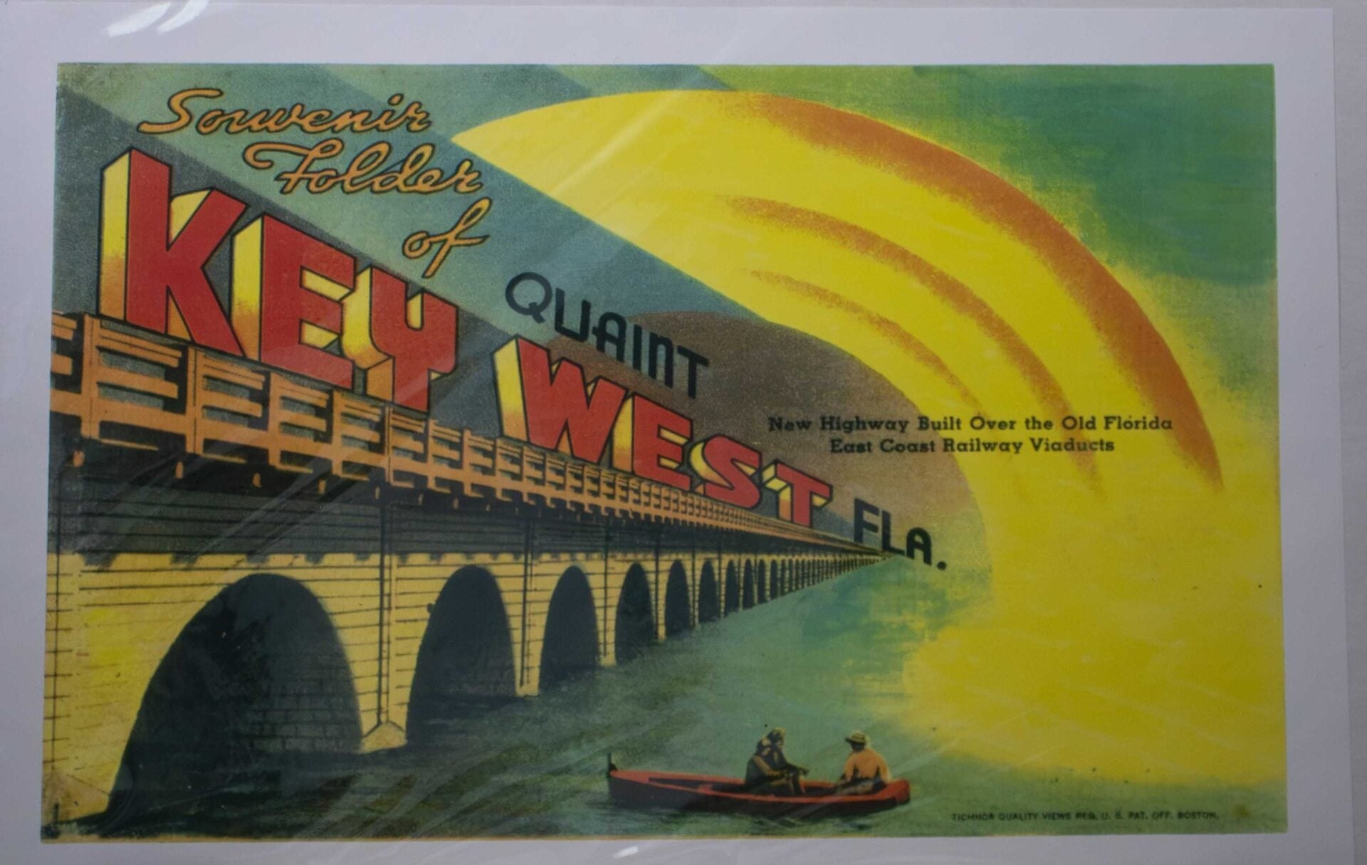 Vintage “Souvenir Folder of Quaint Key West, Fla.” Reproduction Print