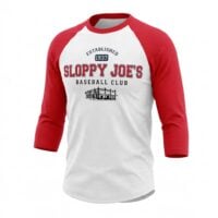 Sloppy Joe’s “Baseball Club” Raglan 3/4 Sleeve Shirt – Size Medium